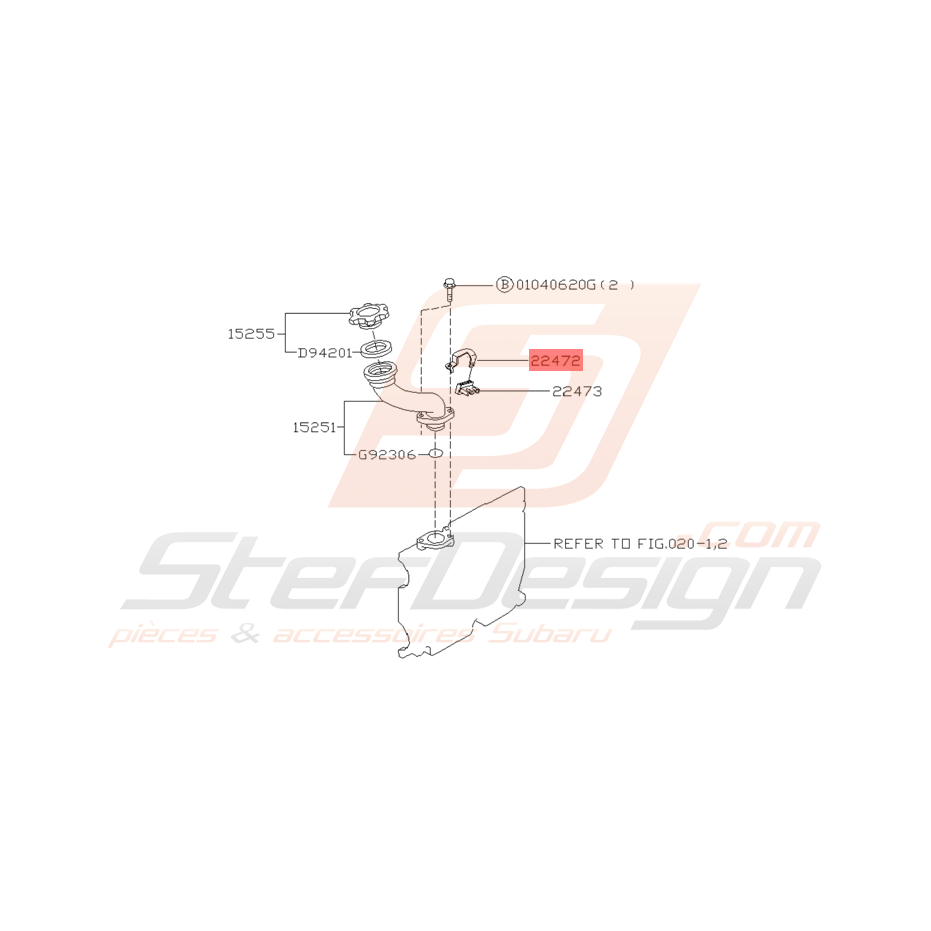 Support de Cable Haute Tension Origine Subaru GT 1997 - 1998