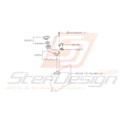 Schéma Conduit Remplissage d'Huile Origine Subaru GT 1993 - 1998