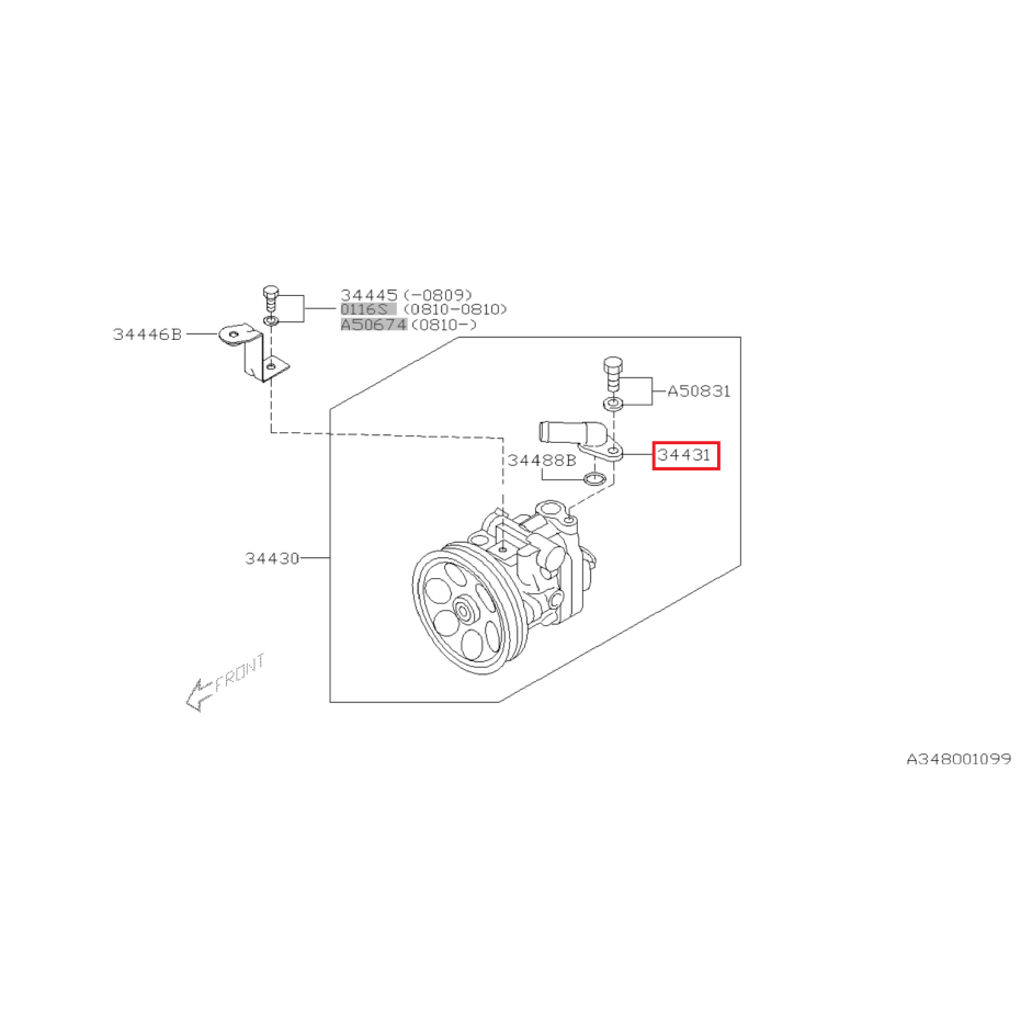 Connecteur pompe de direction subaru LEGACY 2004