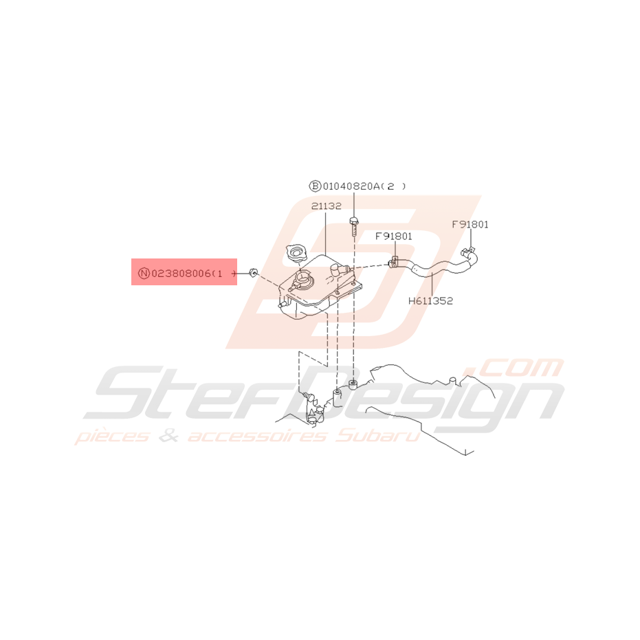 Ecrou Origine Subaru GT