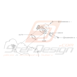 Schéma Porte Papillon d'Admission Origine Subaru GT 1997 - 1998