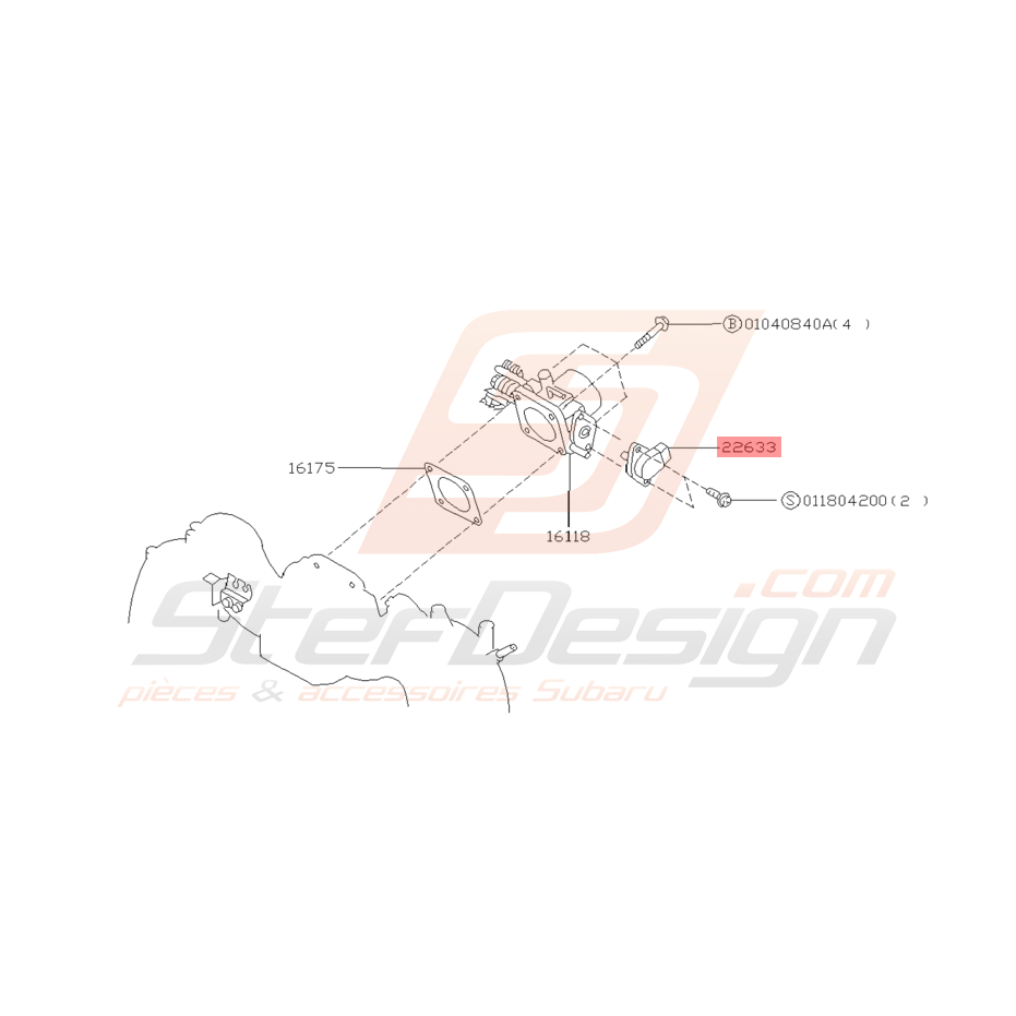 Capteur de Position Papillon d'Admission Origine Subaru GT 97 - 98