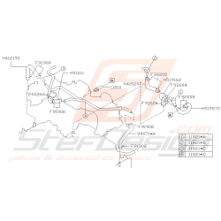 Schéma de Durite et Vanne PCV Origine Subaru GT 1993 - 1996