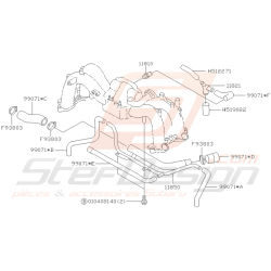 Schéma Durites et Valve PCV Origine Subaru GT 1997 - 1998