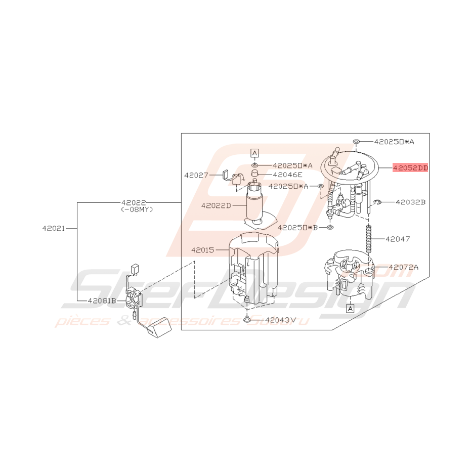 Support Pompe à Essence Origine Subaru STI 2008 - 2014