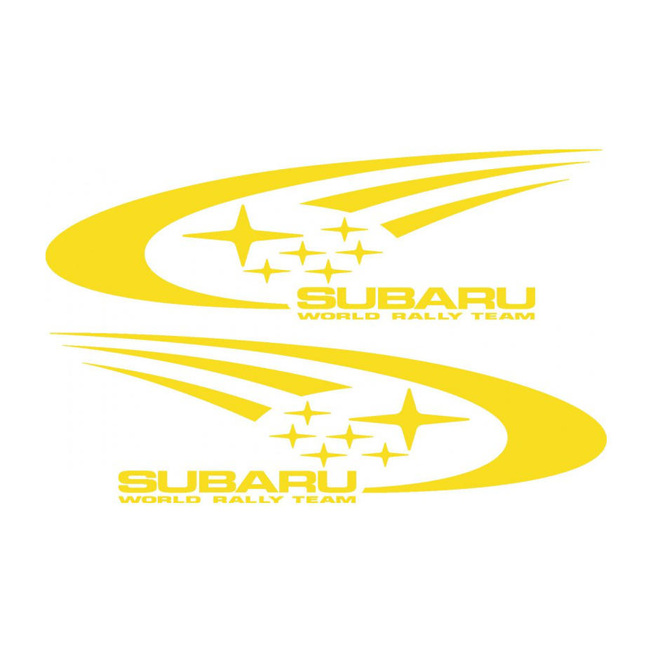 Autocollants latéraux  jaune ou noir  subaru impreza 93/07 Autocollants latéraux  jaune ou noir  subaru impreza 93/07