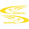 Autocollants latéraux  jaune ou noir  subaru impreza 93/07 Autocollants latéraux  jaune ou noir  subaru impreza 93/07