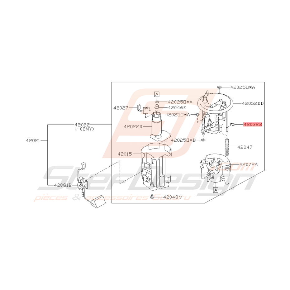 Joint Torique Pompe à Essence Origne Subaru STI 2008 - 2014