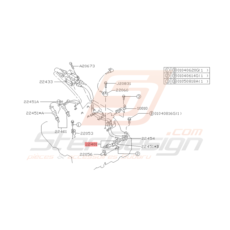 Bougie d'Allumage Origine Subaru Impreza GT 1997 - 1998