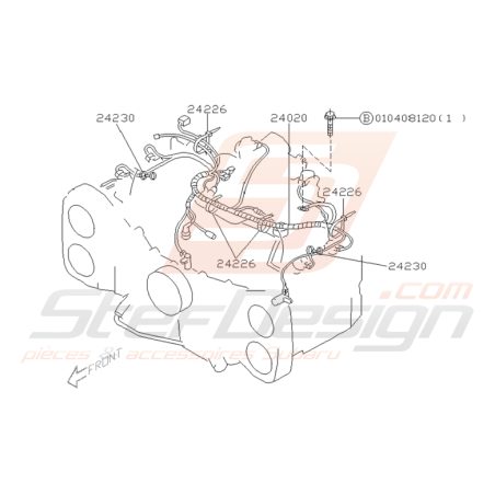 Schéma Faisceau Moteur Origine Subaru GT 1999 - 2000