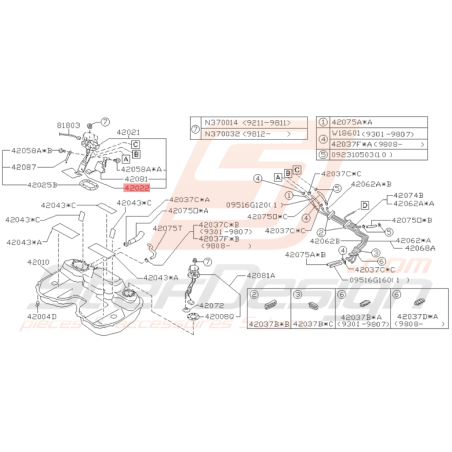 Pompe à Essence Turbo non Complète Origine Subaru GT 04/95 - 06/99