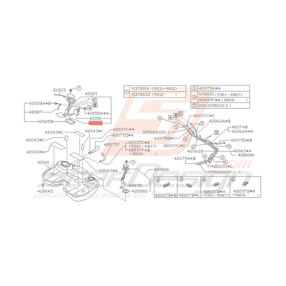 Pompe à Essence Turbo non Complète Origine Subaru GT 04/95 - 06/99 Pompe à Essence Turbo non Complète Origine Subaru GT 04/95 - 06/99