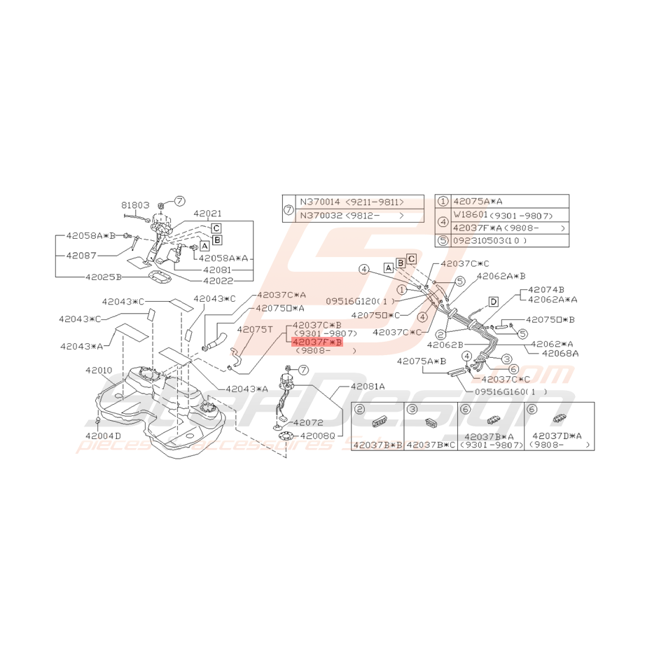 Collier Durite de Carburant Origine Subaru Impreza GT 1999 - 2000 Collier Durite de Carburant Origine Subaru Impreza GT 1999 - 2000