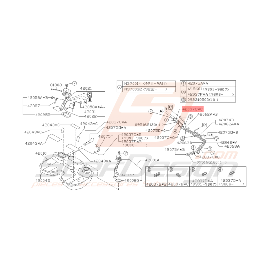 Collier de durite essence subaru Impreza WRX 2001-2002 Collier de durite essence subaru Impreza WRX 2001-2002