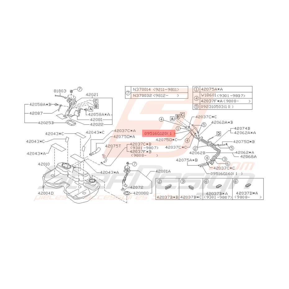 Durite de Carburant Origine Subaru Impreza GT 1993 - 2000 Durite de Carburant Origine Subaru Impreza GT 1993 - 2000