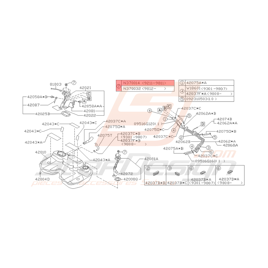 Ecrou Origine Subaru GT Ecrou Origine Subaru GT