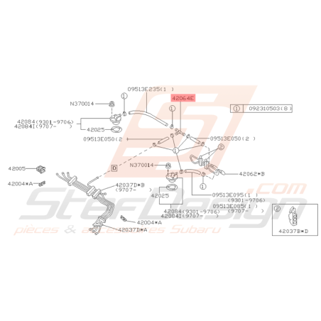 Conduit de Purge Origine Subaru Impreza GT 1993 - 2000