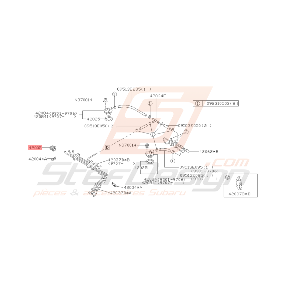 Dispositif de Retenue Origine Subaru GT 1998 - 2000 Dispositif de Retenue Origine Subaru GT 1998 - 2000