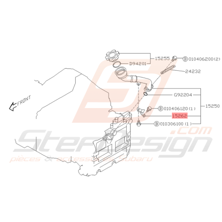 Support Remplissage d'Huile Origine Subaru GT 1999 - 2000