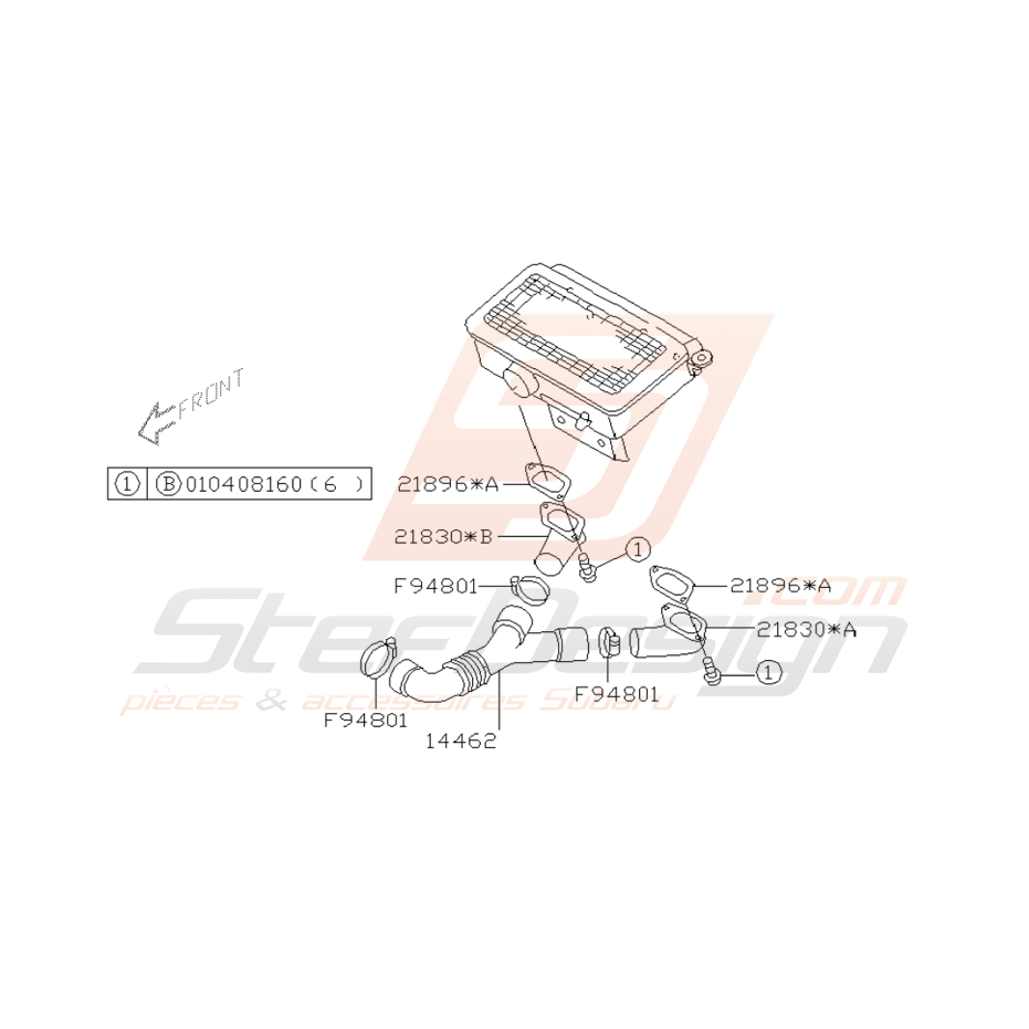 Ensemble échangeur Impreza GT 1999-2000 Ensemble échangeur Impreza GT 1999-2000