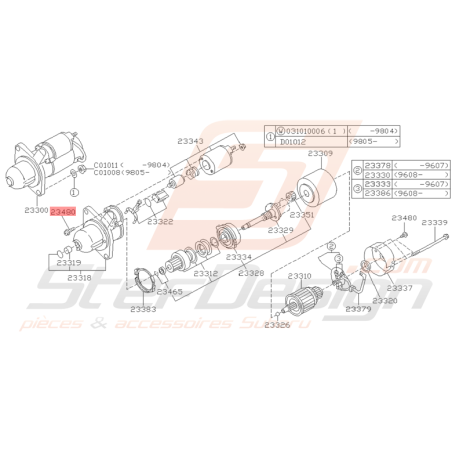 Jeu de vis Origine Subaru GT