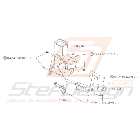 Schéma Obturateur d'Echappement Origine Subaru GT 1993 - 2000