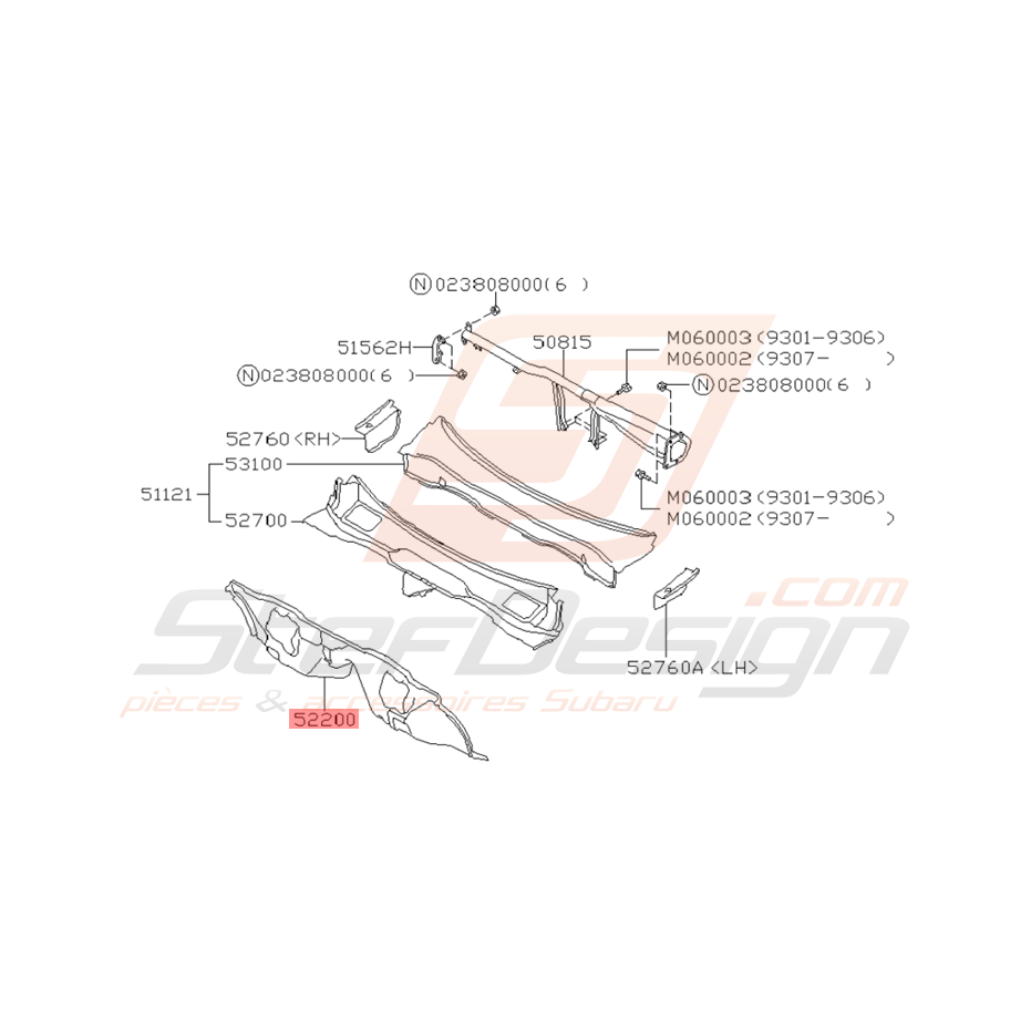 Tablier Complet Origine Subaru GT 05/1996 - 07/1996 Tablier Complet Origine Subaru GT 05/1996 - 07/1996
