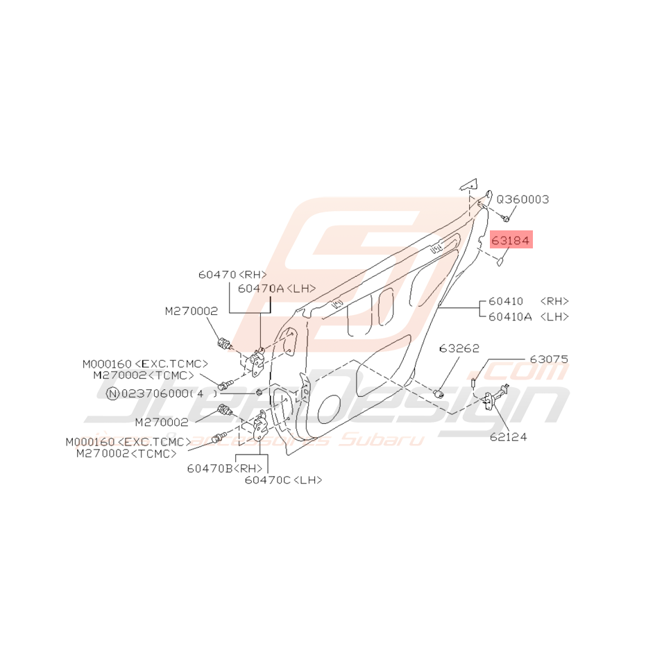 Autocollant Sécurité Enfant Origine Subaru Impreza GT 1993 - 2000