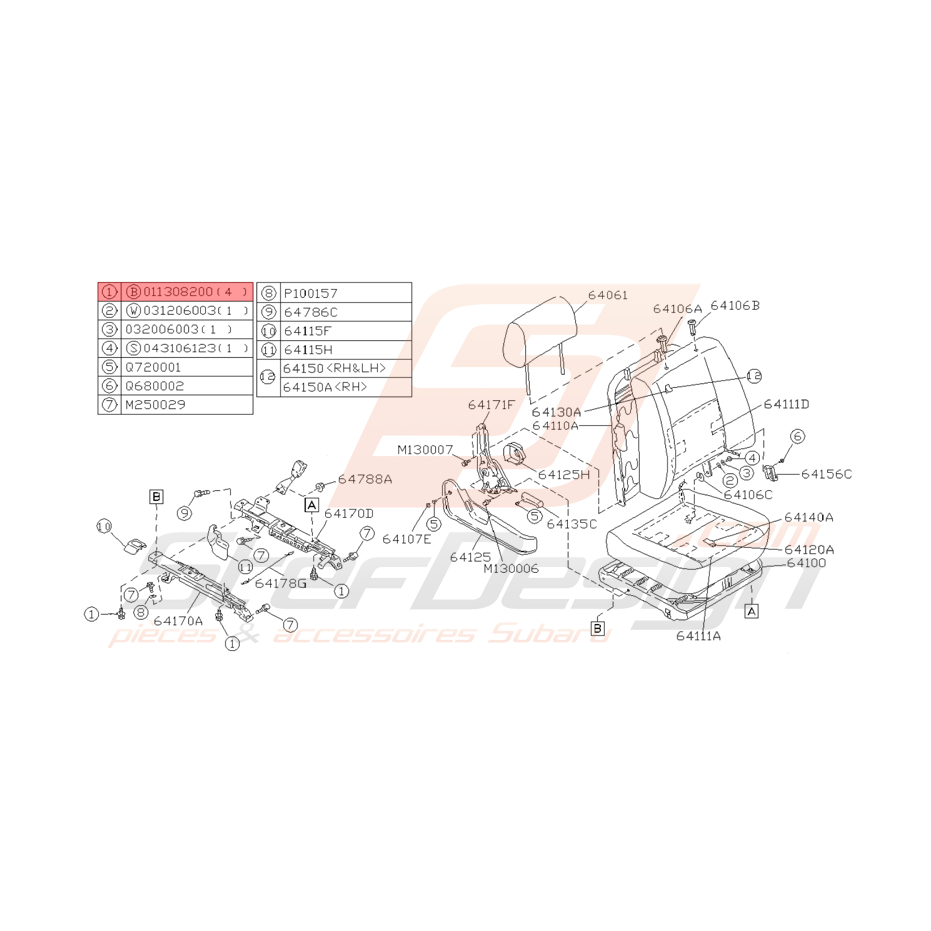 Vis origine Subaru GT