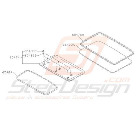 Schéma de Toit Ouvrant Origine Subaru GT 1993 - 2000