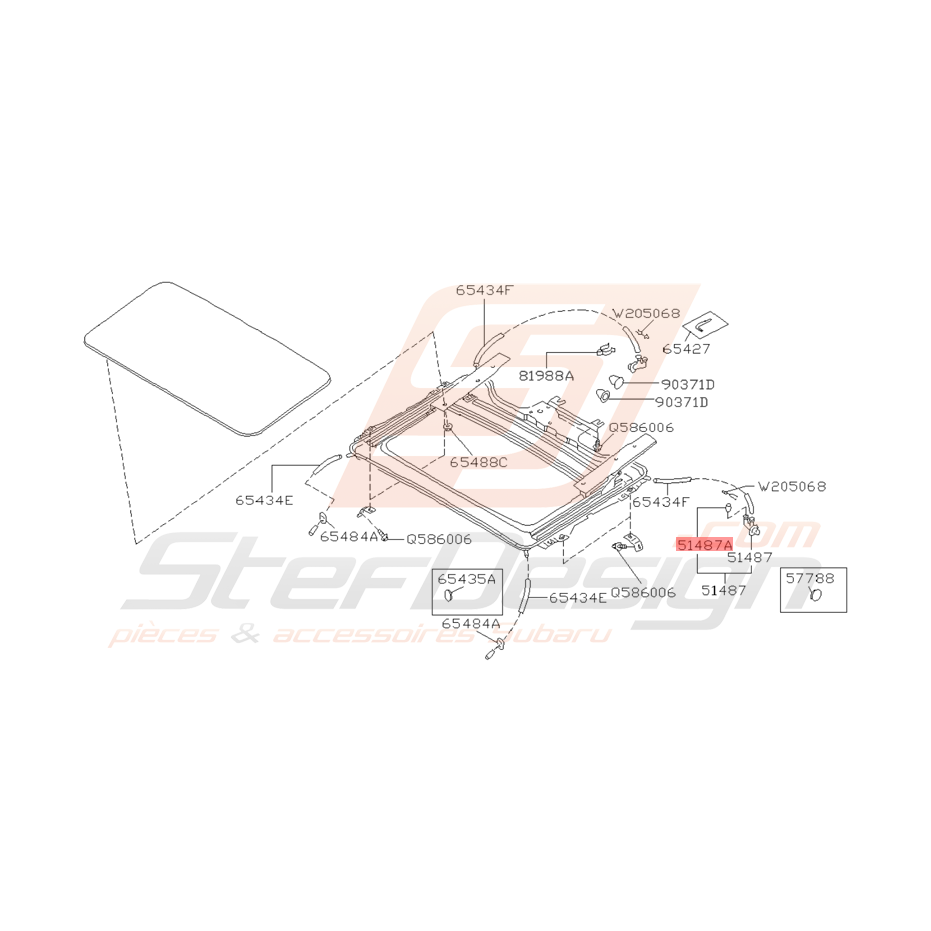 Bouchon Toit Ouvrant Origine Subaru Impreza GT 1993 - 2000