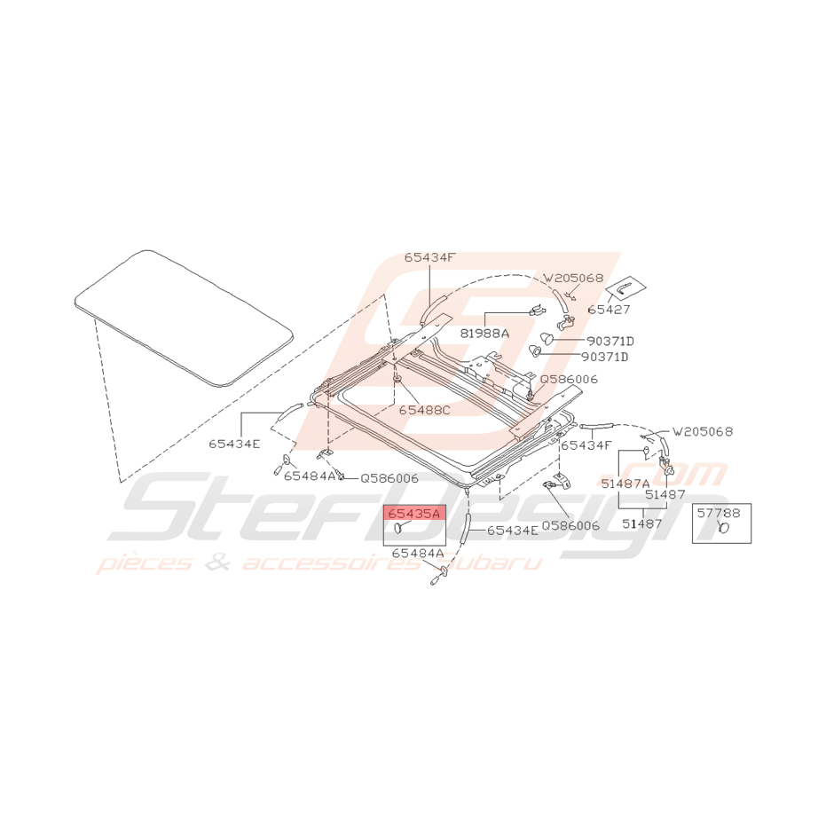 Bouchon Toit Ouvrant Origine Subaru Impreza GT 1993 - 2000