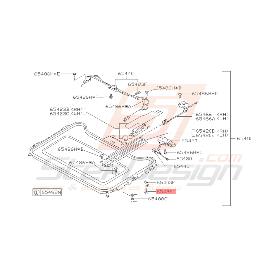 Boulon Toit Ouvrant Origine Subaru Impreza GT 1993 - 2000