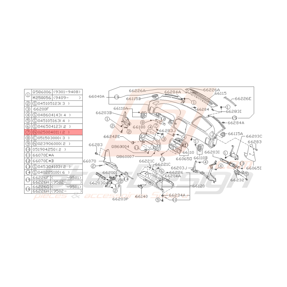 Clips Origine Subaru GT