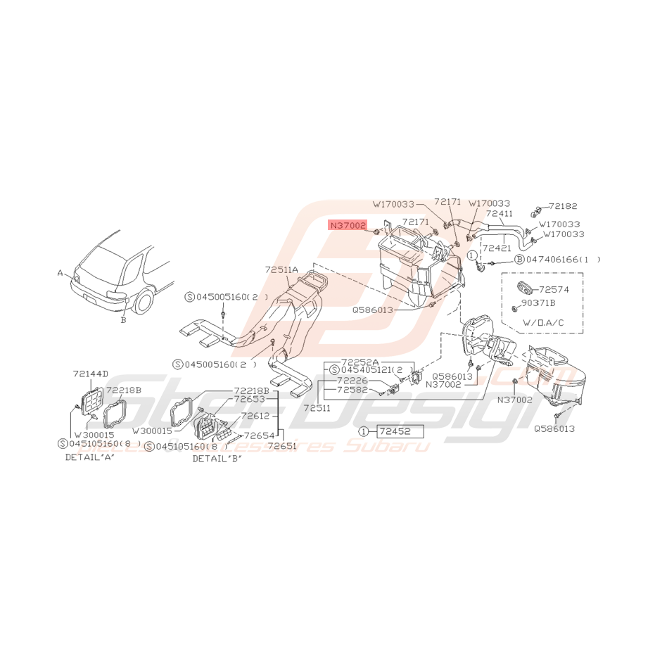 Ecrou Origine Subaru GT Ecrou Origine Subaru GT