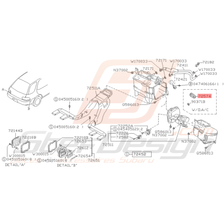 Bouchon Système de Chauffage Origine Subaru Impreza GT 93 - 96