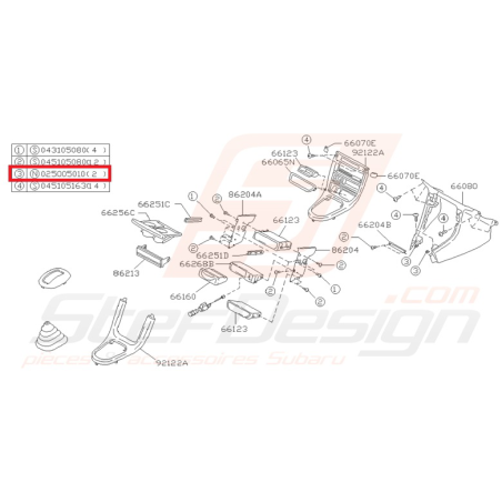 Ecrou ressort Origine Subaru Impreza GT 1993-1997