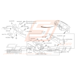 Schéma Bas de Tableau de Bord Origine Subaru GT 1998 - 2000