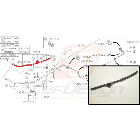 soupape et durites de carburant subaru  WRX et STI 2006-2007