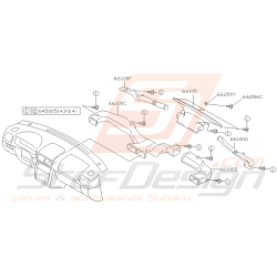 Schéma de Conduit de chauffage Origine Subaru GT 1998 - 2000