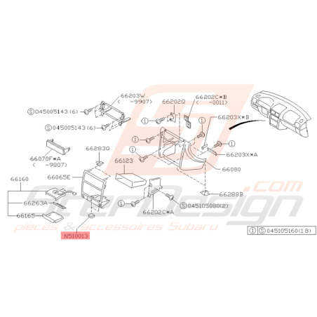 Ecrou Origine Subaru GT