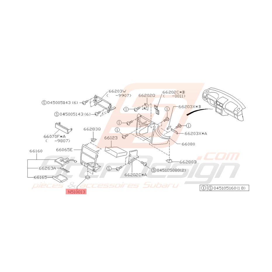 Ecrou Origine Subaru GT Ecrou Origine Subaru GT