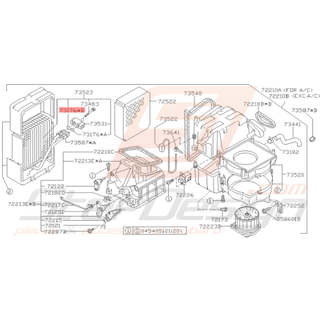 Joint Torique Evaporateur Origine Subaru GT 1997 - 2000 