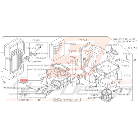 Levier A Boitier de Chauffage Origine Subaru Impreza GT 99 - 00