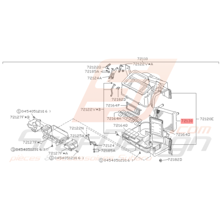 Radiateur de Chauffage Origine Subaru Impreza GT 1993 - 1996