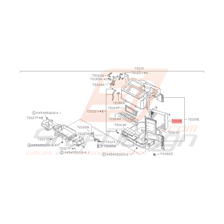 Radiateur de Chauffage Origine Subaru Impreza GT 1993 - 1996