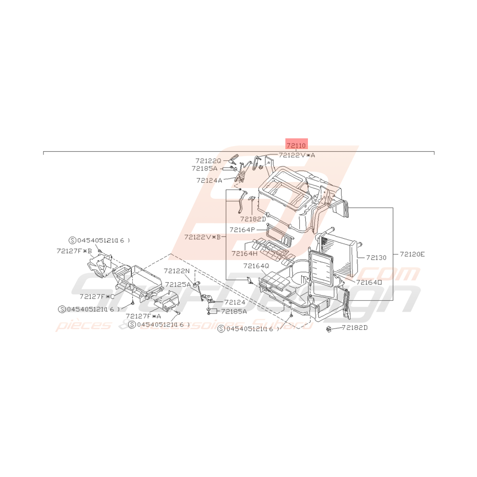 Unité de Chauffage Origine Subaru GT 1993 - 1996
