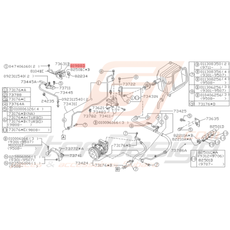 Agrafe de Porte Relais Origine Subaru Impreza GT 2000