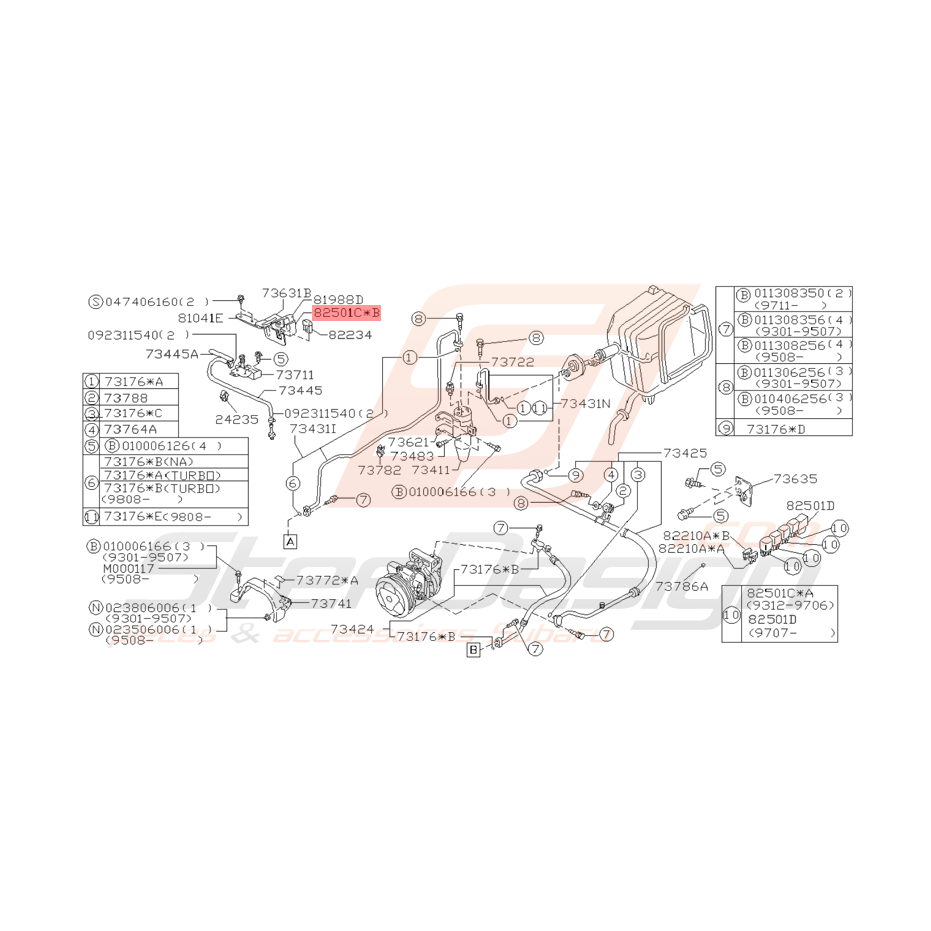 Relais de Climatisation Origine Subaru Impreza GT 1993 - 1997