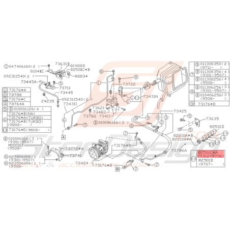 Relais de Climatisation Origine Subaru Impreza GT 1994 - 06/1997